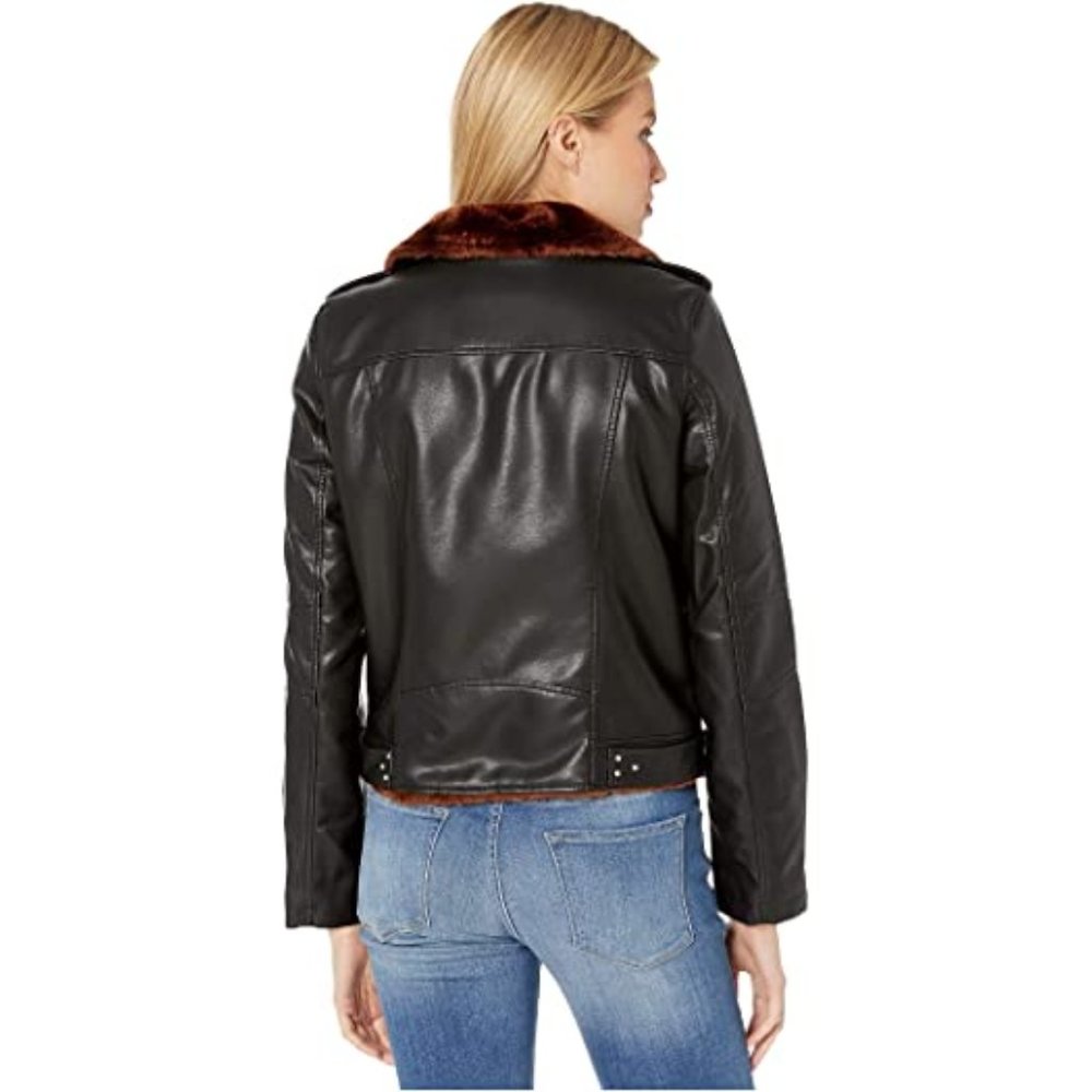 Blank Nyc Dreamers Fur & Faux Leather Moto Jacket - Picture 4 of 16